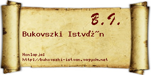 Bukovszki István névjegykártya