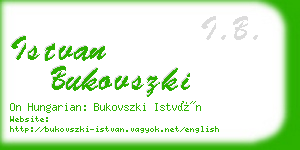 istvan bukovszki business card